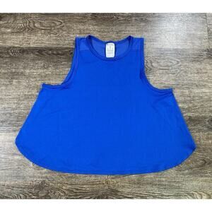 CHAMPION Women’s Drapey Mesh Loose Sleeveless Active Wear Tank Top Royal S